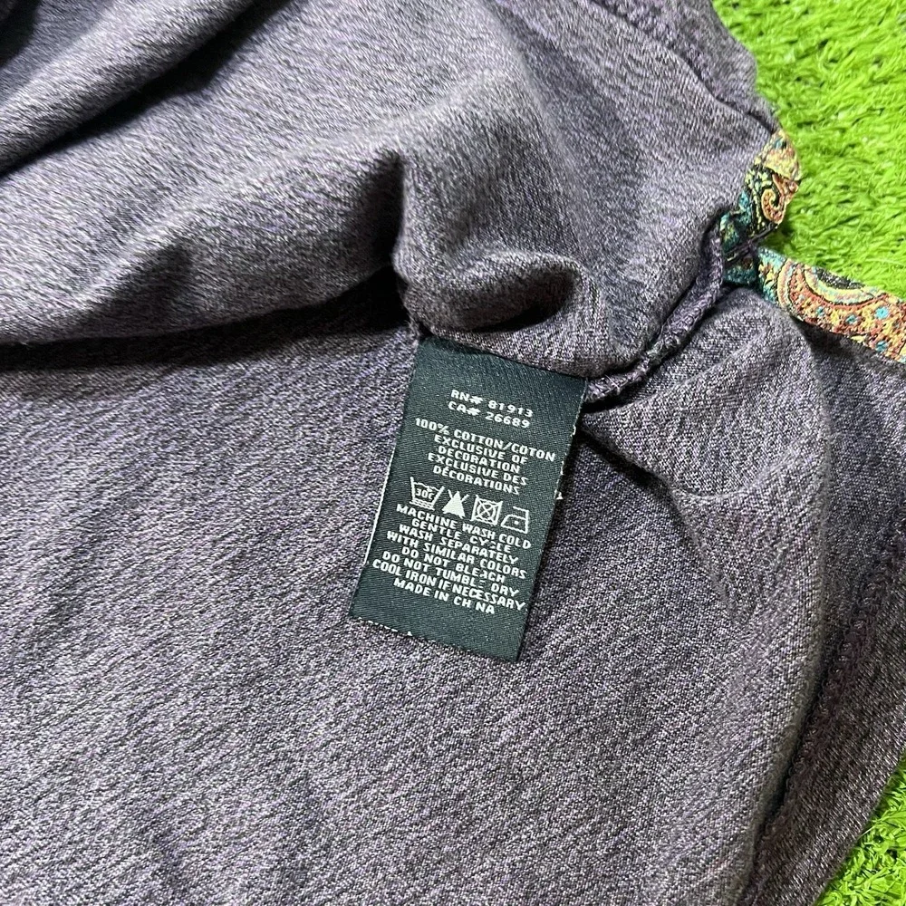 Robert Graham Golf Sweater LG Purple Lightweight Classic Stretch Fit Black Trim